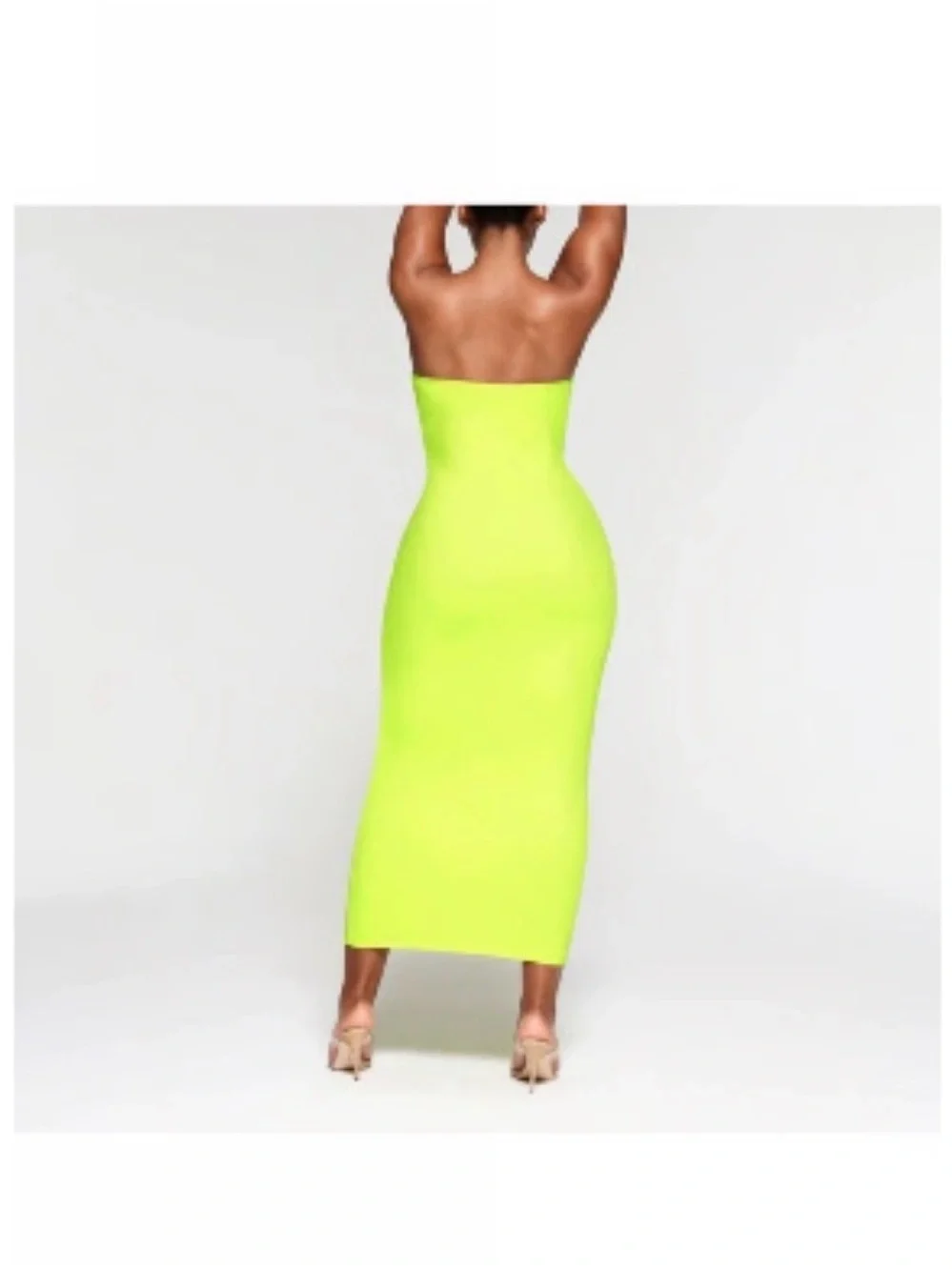 Skims Strapless Fits Everybody Neon Green dress